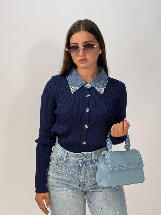 CARDIGAN NICOLE BLU