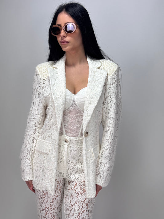 TAILLEUR WHITE IN PIZZO
