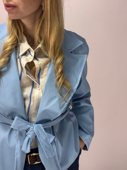 TRENCH ROCHELLE AZZURRO