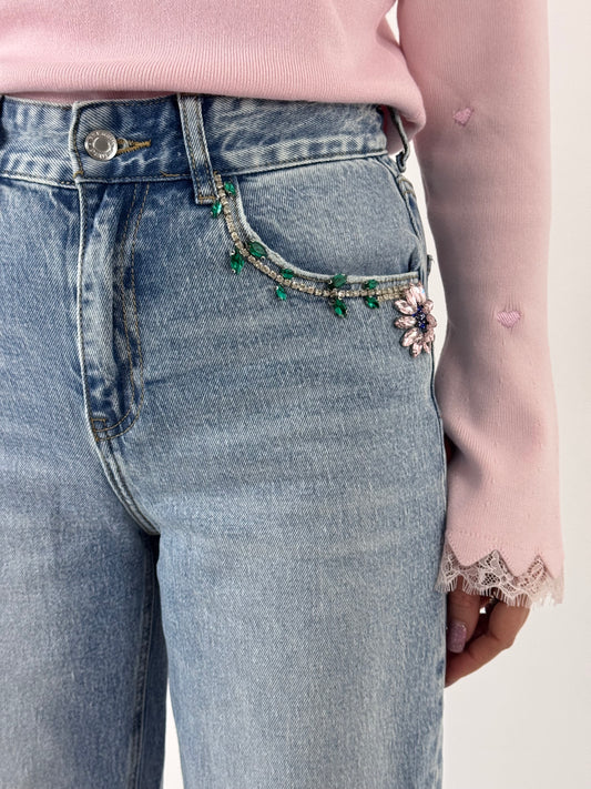 JEANS ELODEA FIORI DI PIETRA