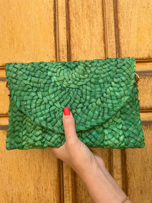 POCHETTE PAGLIA VERDE