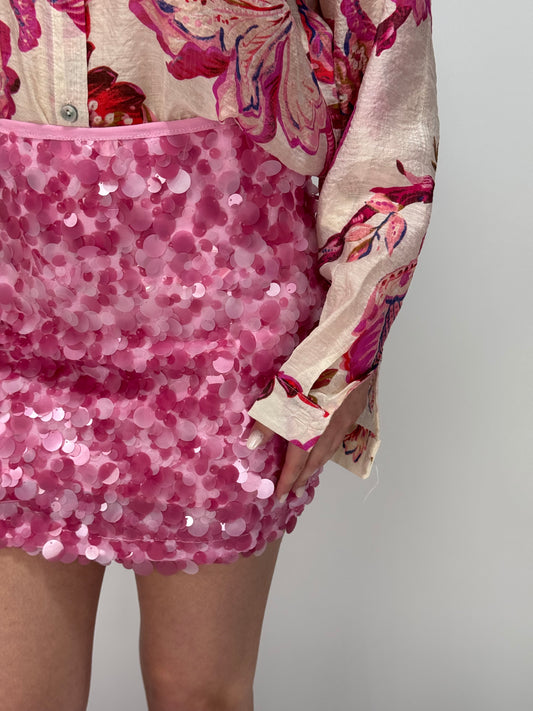 GONNA PAILLETTES ROSA