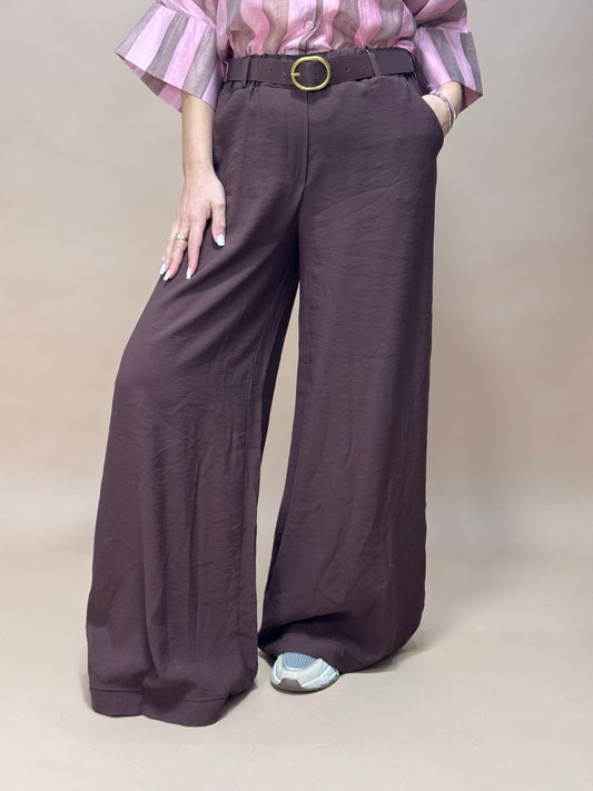 PANTALONE JESSY CINTURINO CHOCO