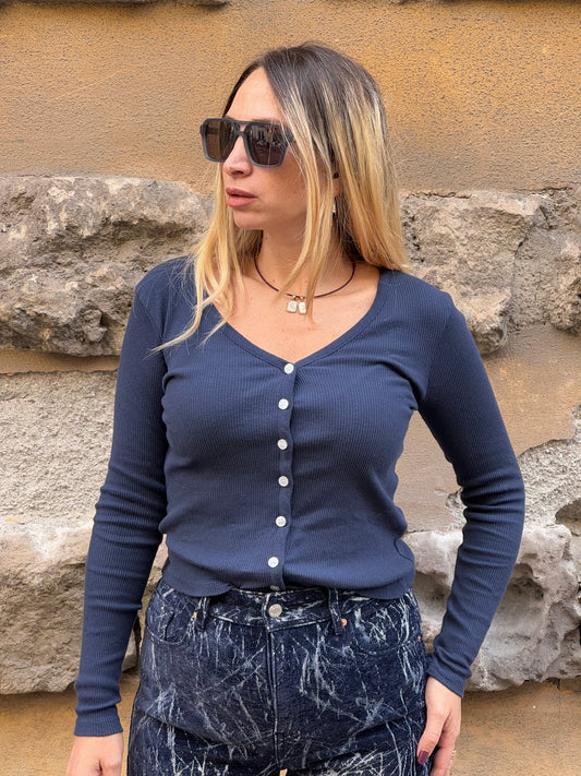 MAGLIA SERAFINO BLU